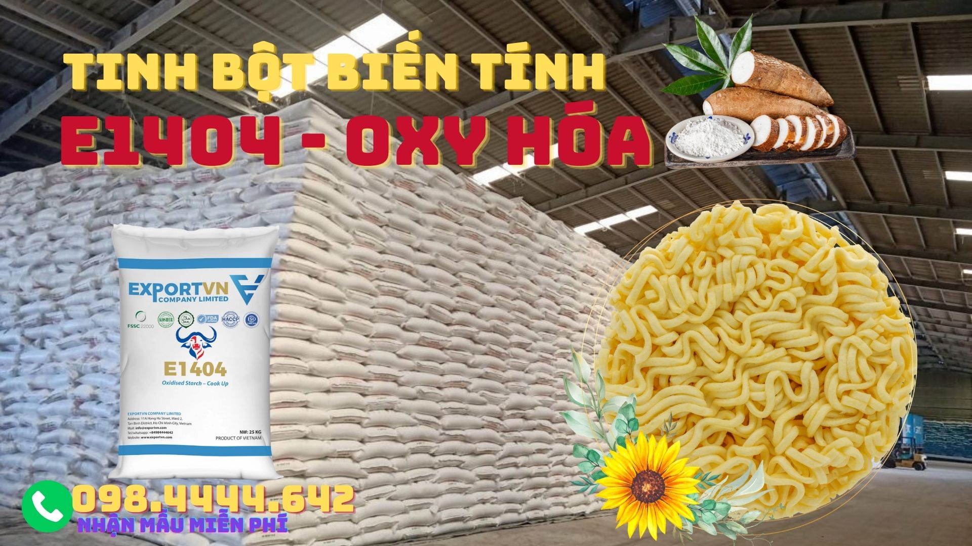 Tinh Bột Biến Tính E1404 cho Thực Phẩm