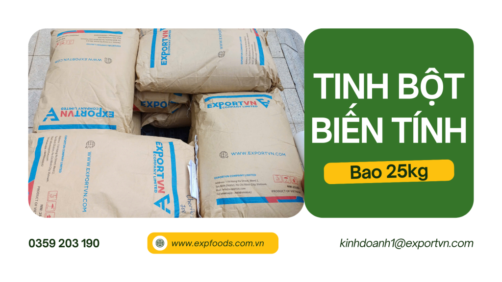 Tinh bột biến tính bao 25kg