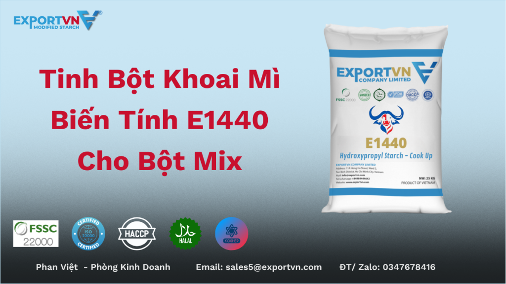 Tinh Bột Khoai Mì Biến Tính E1440 Cho Bột Mix