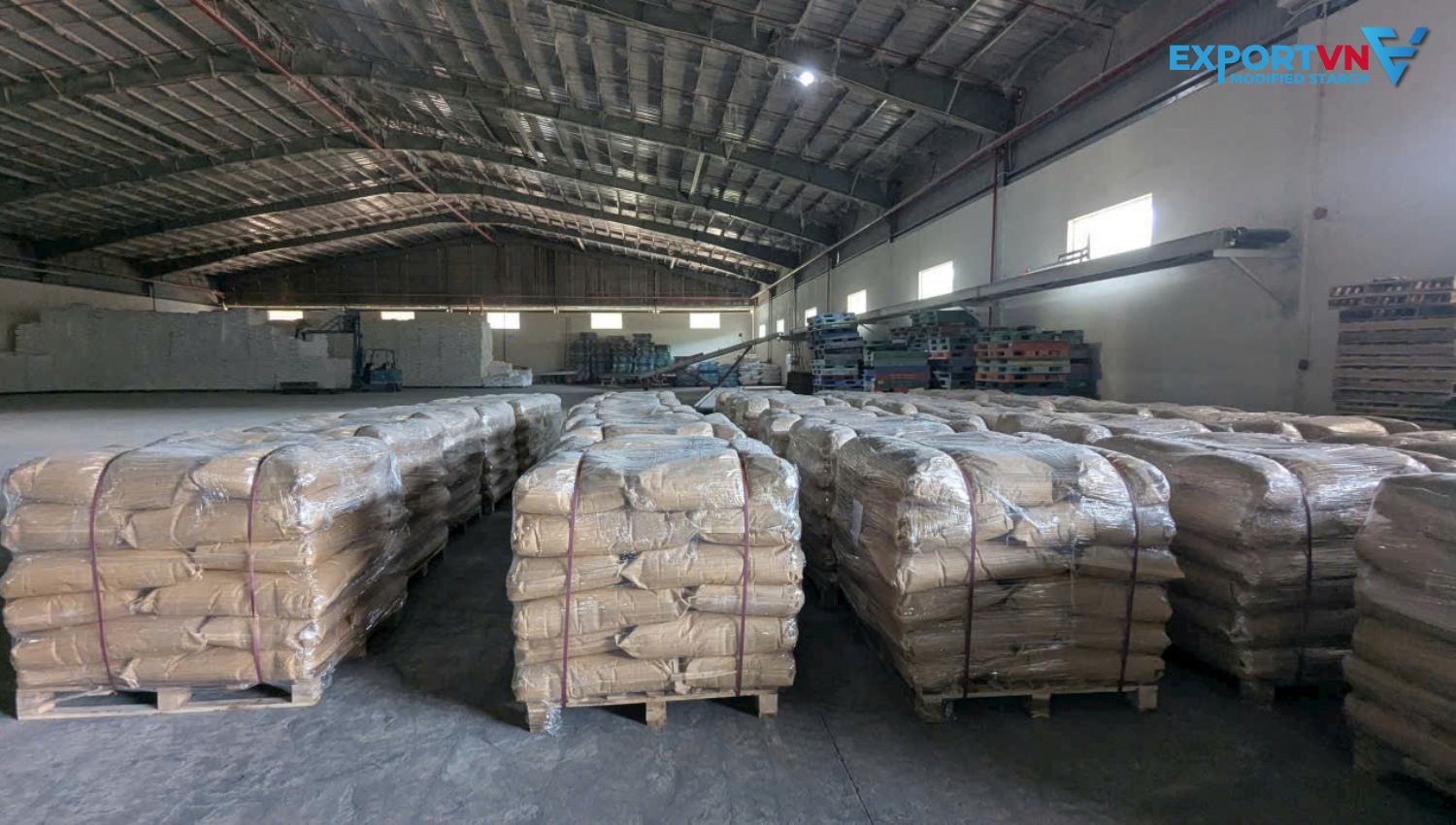 Tinh bột sắn đóng pallet
